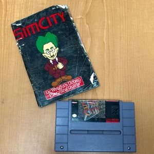 Vintage 1991 Super Nintendo Sim City